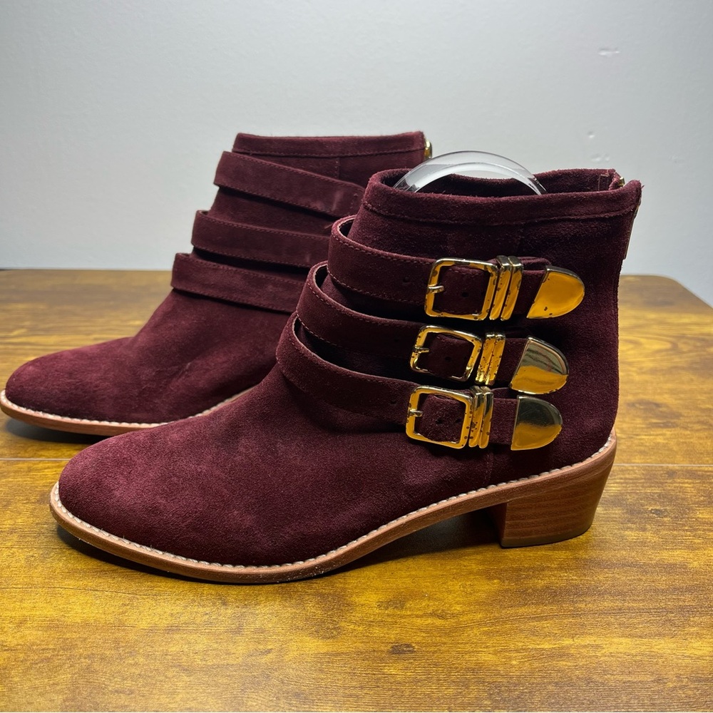 Loeffler Randall Fenton Buckle Suede Bootie